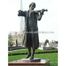 Außenbronze Figur Skulptur / Bronze Musiker Statue